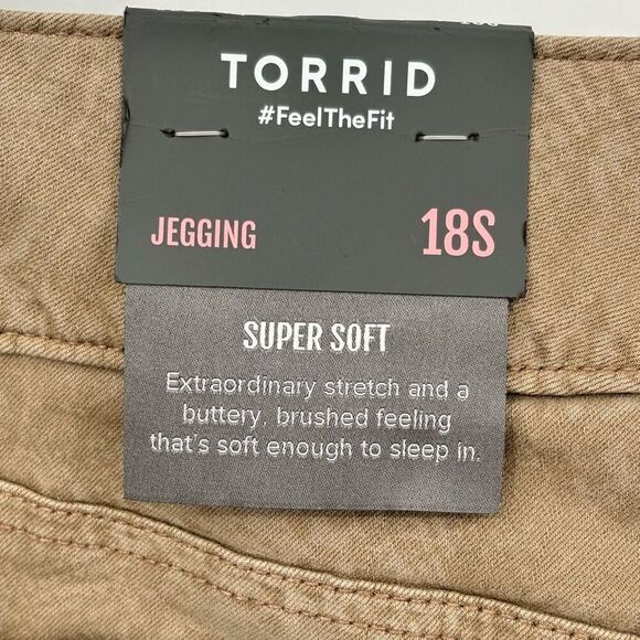 Torrid High Rise Super Soft Jeggings Tan Python Size 18 Short - Picture 7 of 10